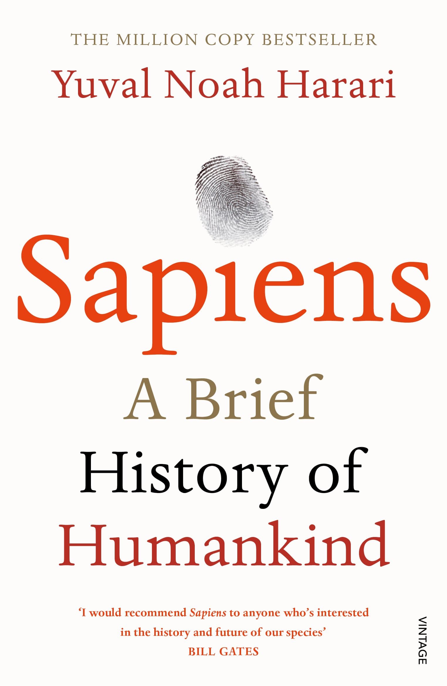The media cover for “Sapiens: A Brief History of Humankind” by Yuval Noah Harari